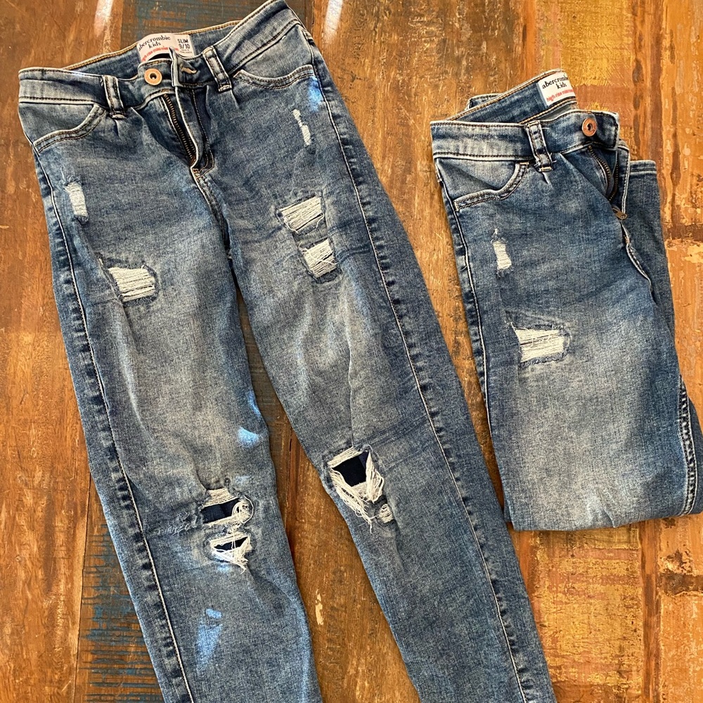 Abercrombie Kids high-rise mini mom jean *2 pairs-sold as a set*